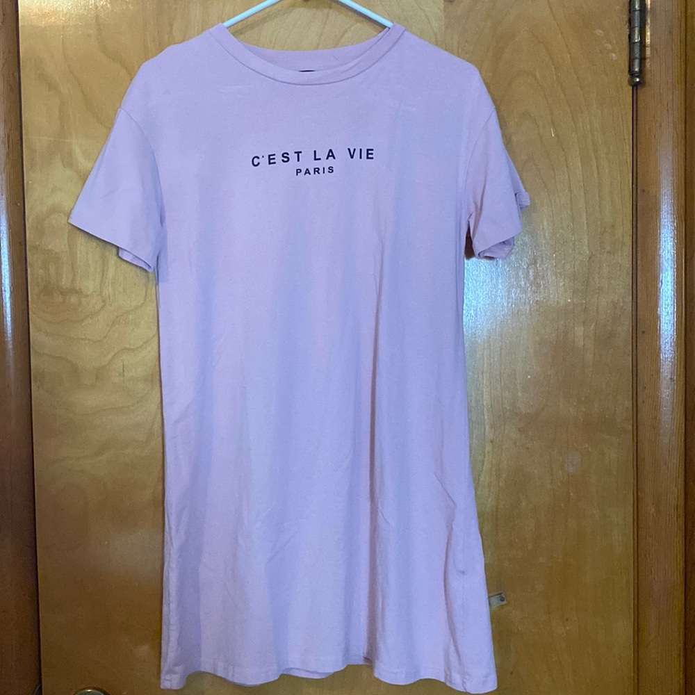 Pink SHEIN t-shirt dress